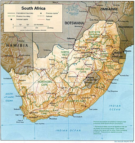 Cartina Sud Africa investimenti immobiliari