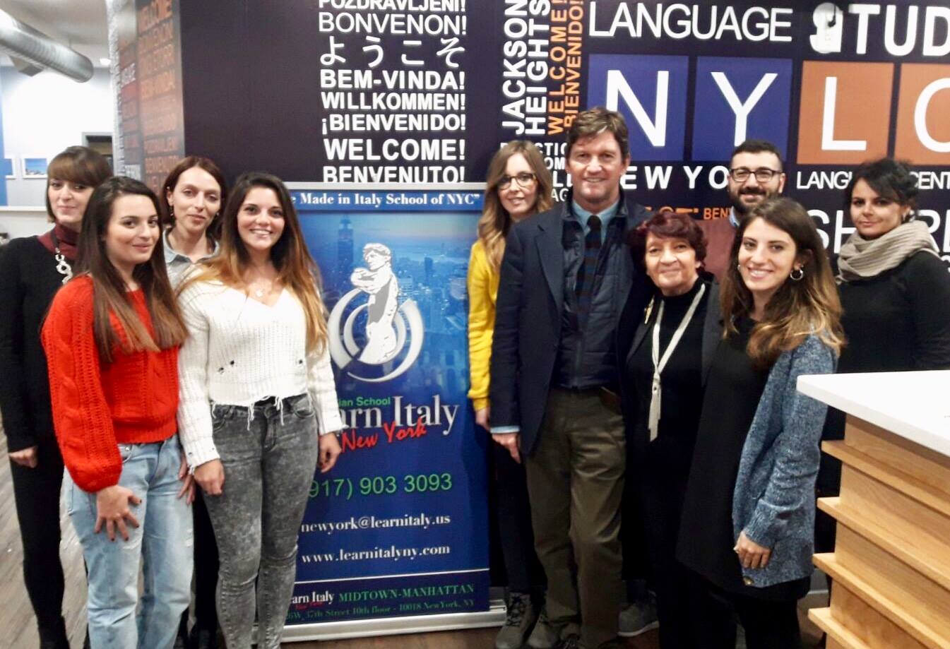 I ragazzi di Learn Italy con Luca Rigoni e Silvana Mangione