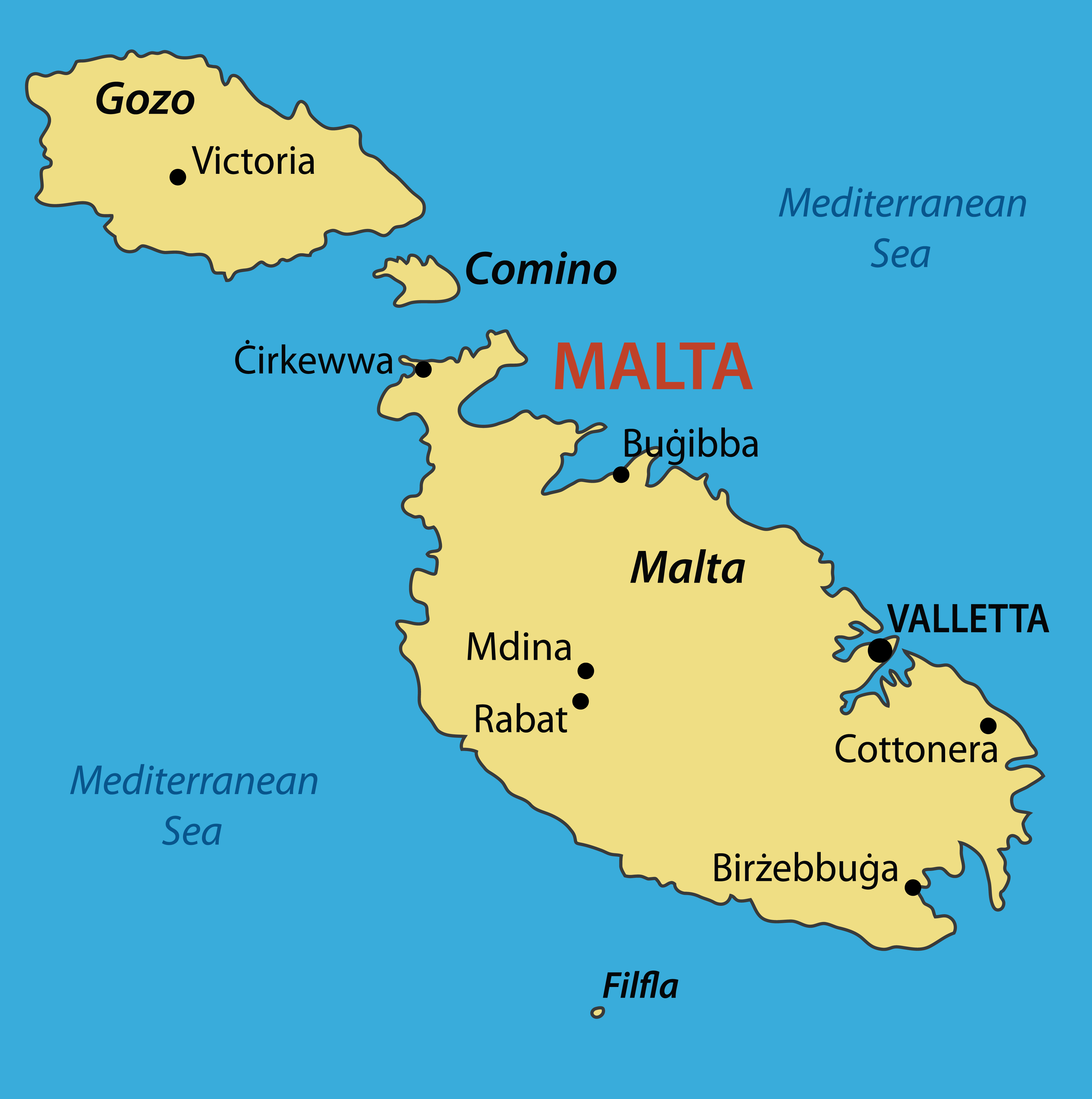 MAPPA DI MALTA CARTINA