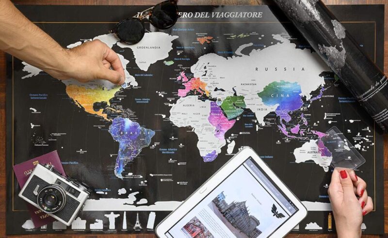 mappa mondo da grattare