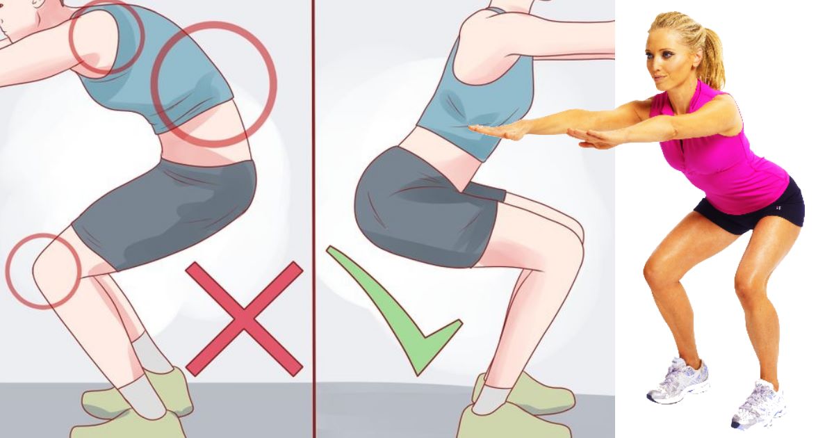 squat posizione corretta - esercizi da fare a casa
