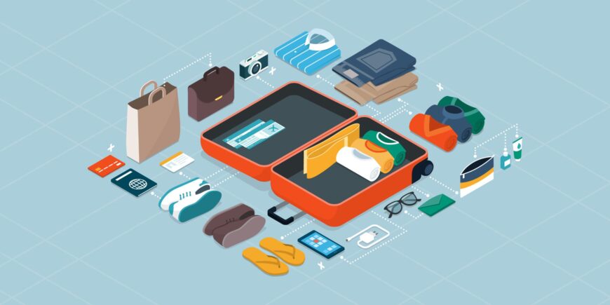 Kit da viaggio per l’aereo