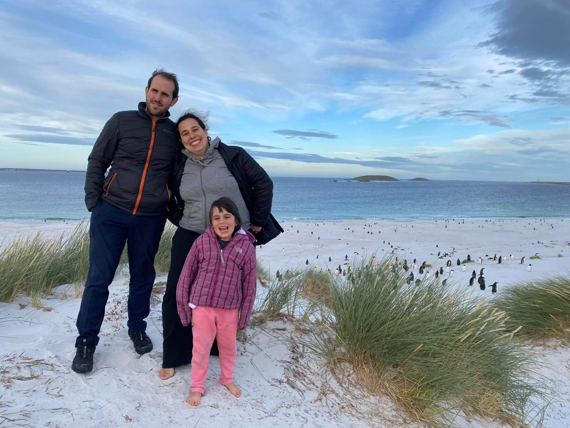 Una famiglia italiana Isole Falklands
