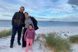 Una famiglia italiana Isole Falklands
