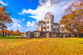 Hiroshima, Giappone alla Bomb Dome Atomic.