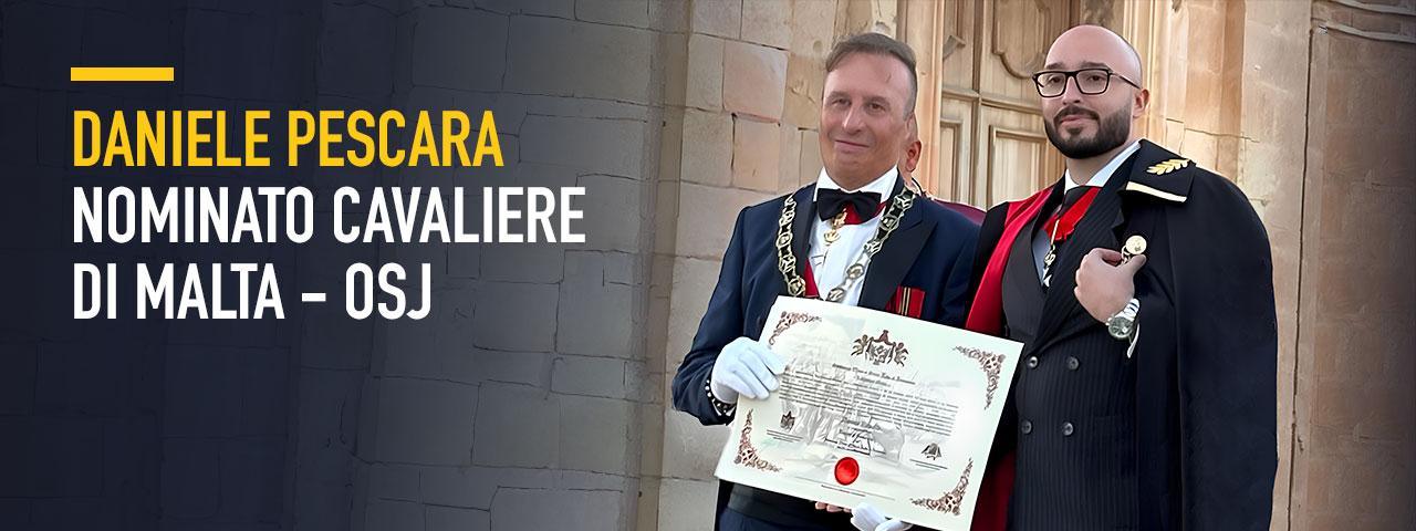 Daniele Pescara nominato Cavaliere di Malta - OSJ in una cerimonia solenne